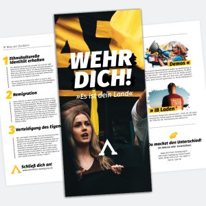 Vorstellungsflyer »Identitäre Bewegung«