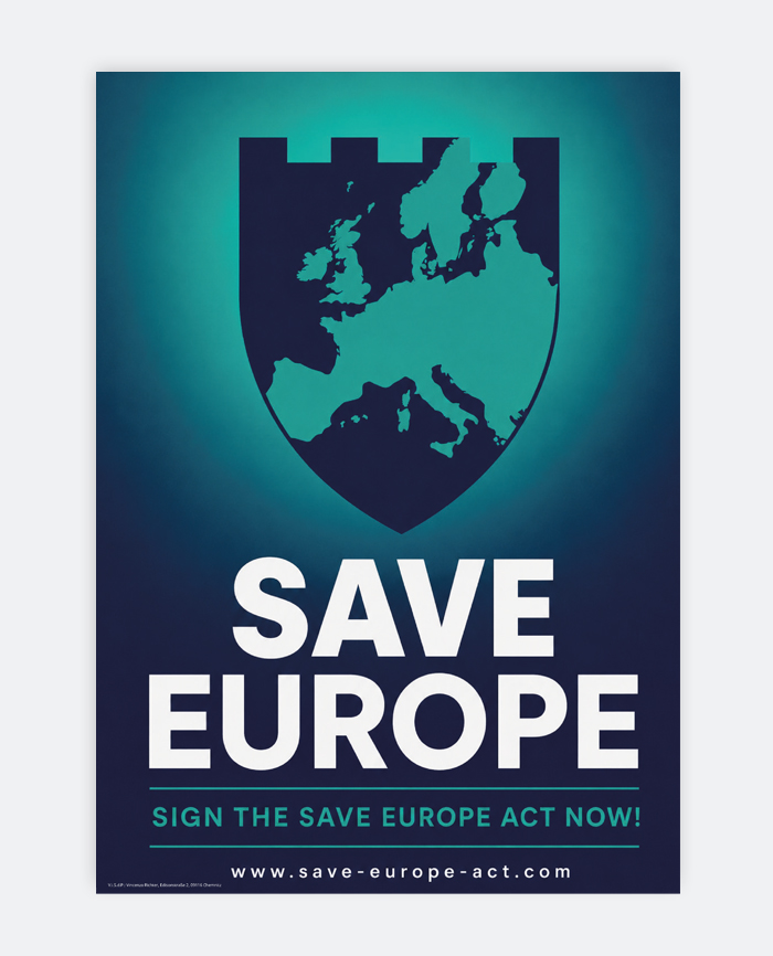 Plakat »Save Europe Act«
