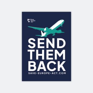 Aufkleber »Send them back« (50 Stück)