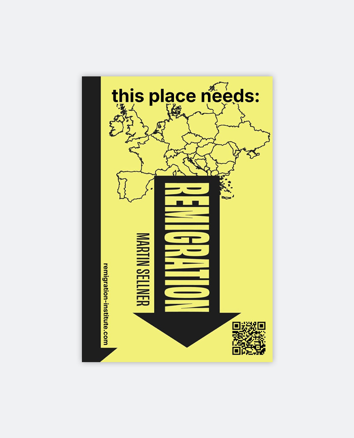Aufkleber »This place needs Remigration« (50 Stück)